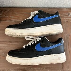 Nike Air Force 1 Black/Blue Size Men's 8.5 GUC